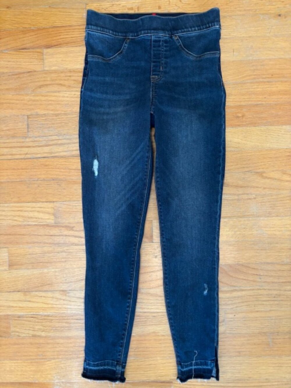 Spanx Distressed Ankle Skinny Jeans Medium Wash Women's Size Small